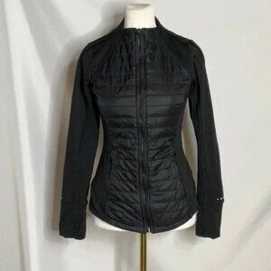 Calia by Carrie Underwood mixed material black run jacket zip front Women's XXL